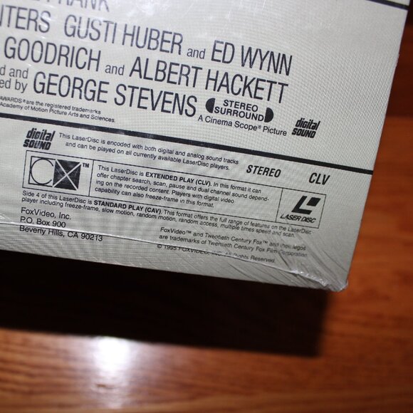 3/$118- new sealed 1995 THE DIARY OF ANNE FRANK (1959) Laserdisc Millie Perkins - Picture 4 of 5